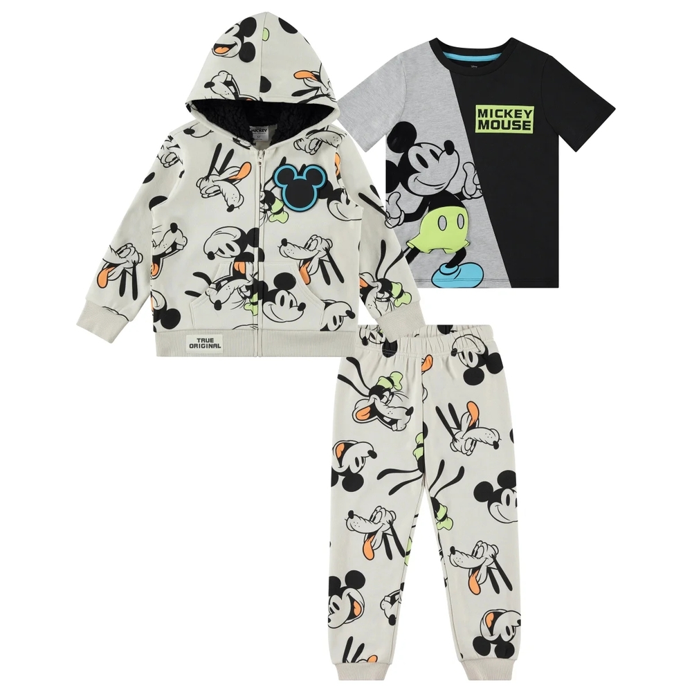 Mickey Mouse Hoodie and Pants Set with T-Shirt
